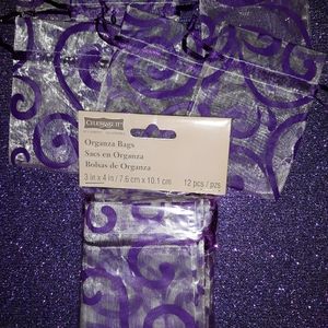 Celebrate It ~ PURPLE SWIRL ~ Crystal Organza Bags